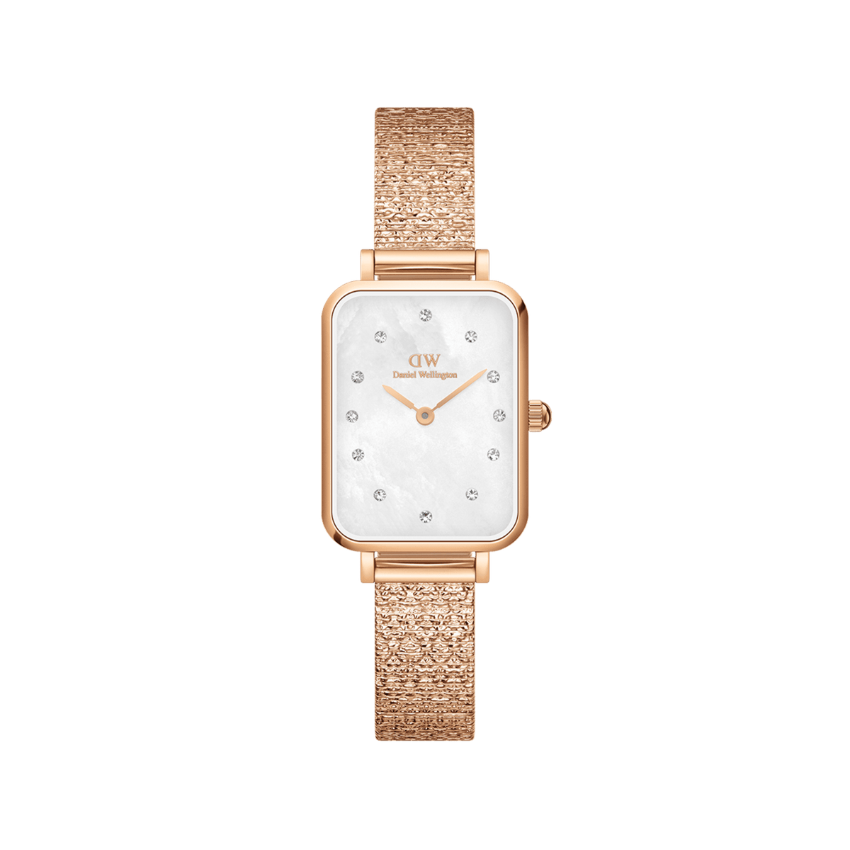 Quadro Lumine Pressed Piano White MoP Rose Gold