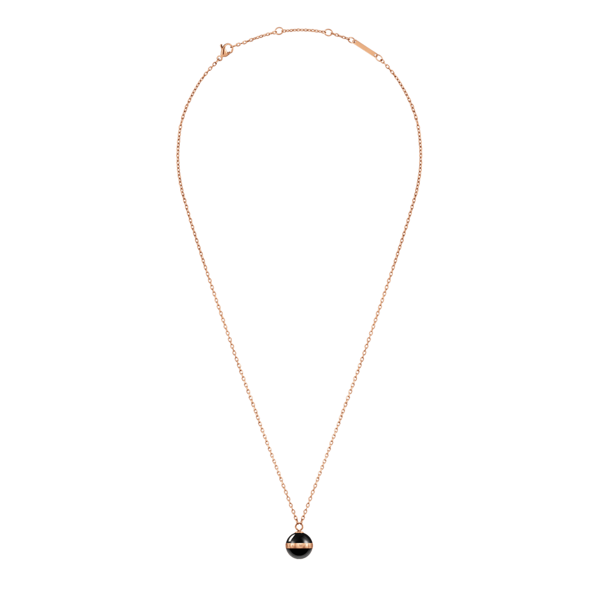 Aspiration Necklace Rose Gold Black