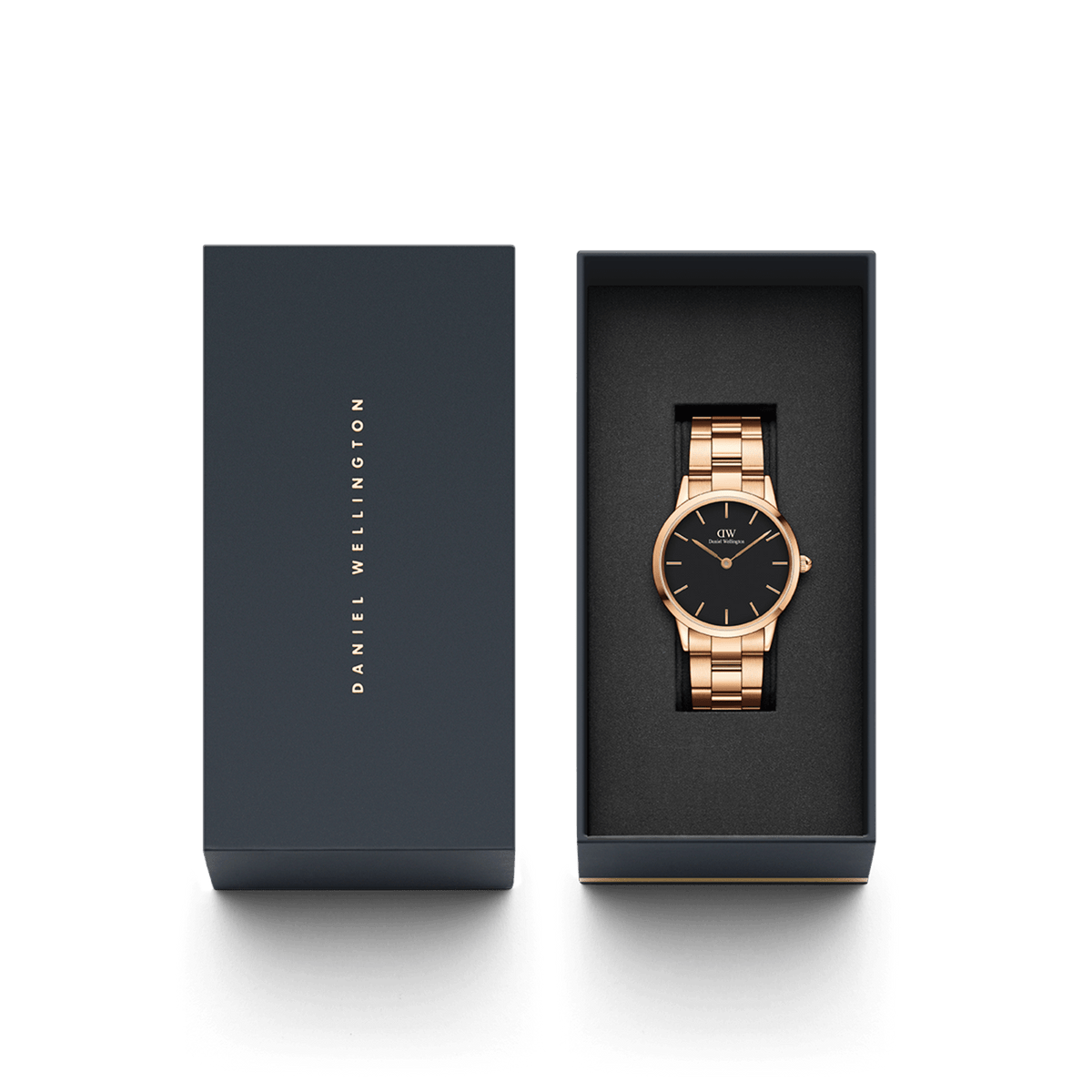 Iconic Link Black Rose Gold