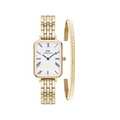 Quadro Roman Numerals 5-Link & Classic Bracelet Gold