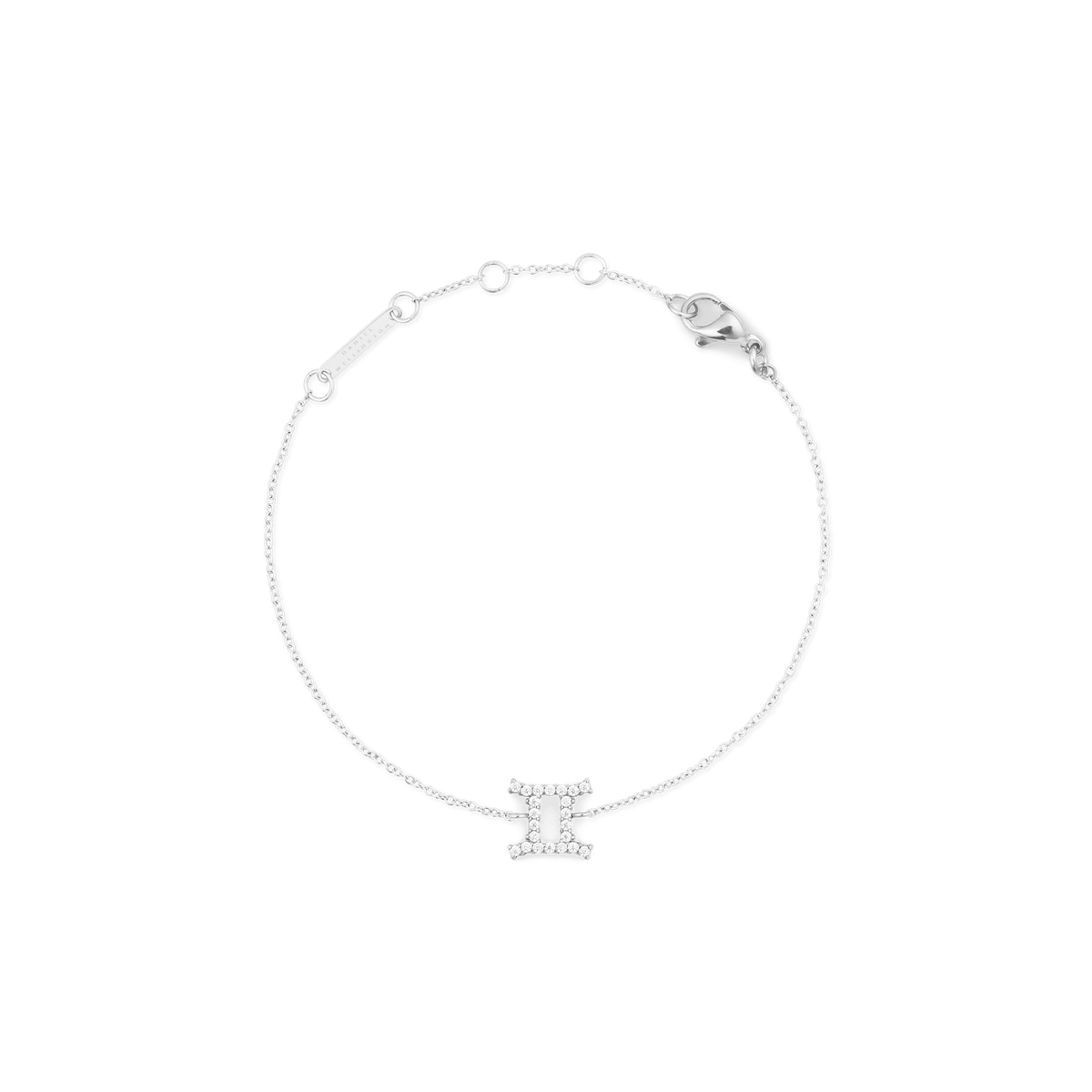 Crystal Zodiac Chain Bracelet Silver
