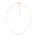 Pearl Trio Necklace Rose Gold