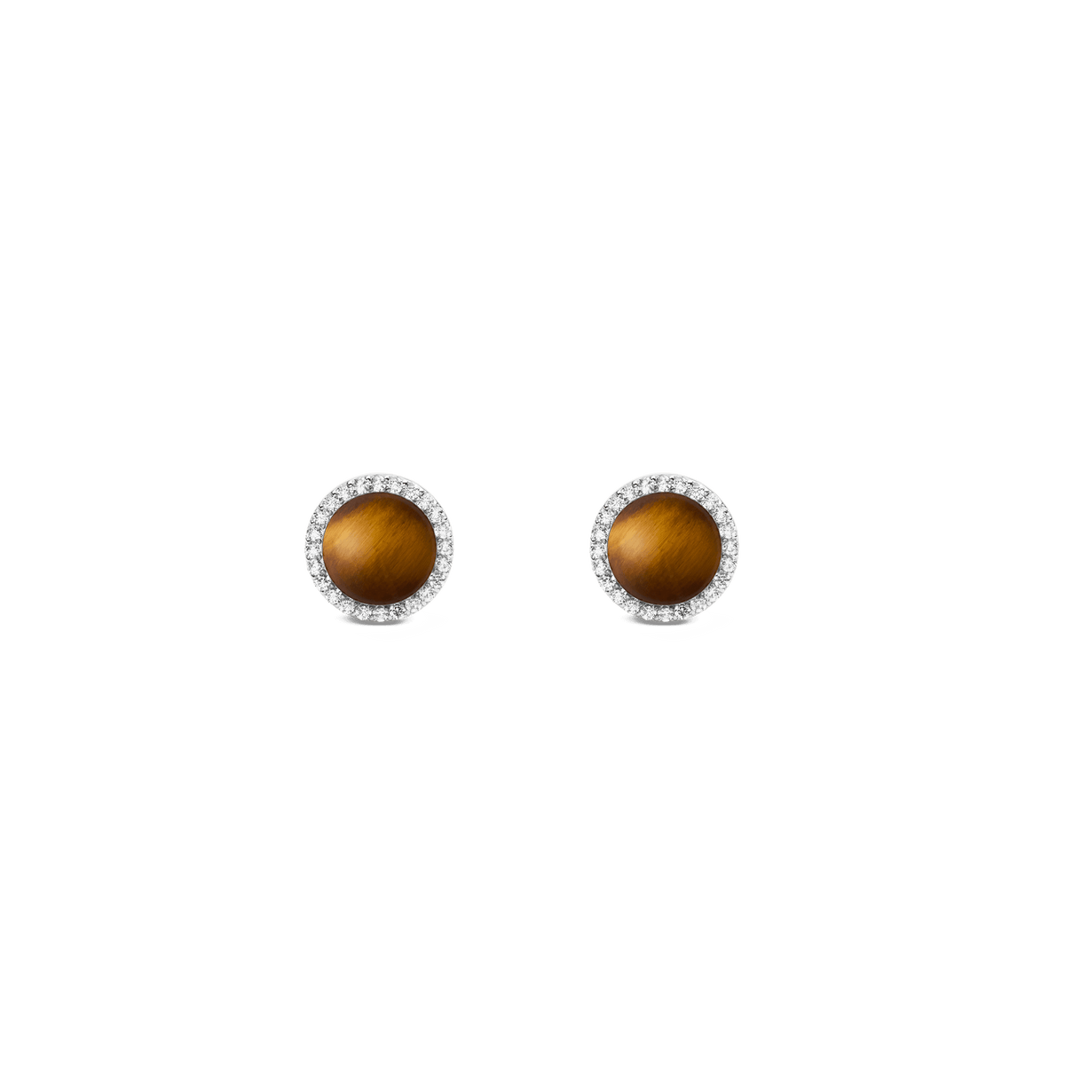 Audrey Earrings Tiger Eye Silver