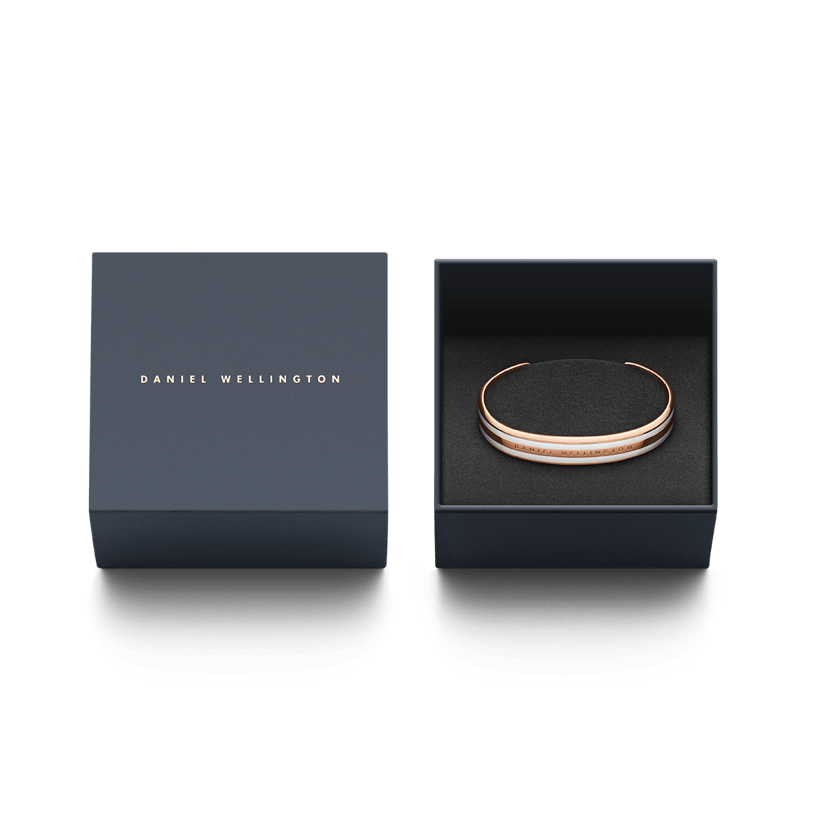 Emalie Bracelet Satin White Rose Gold