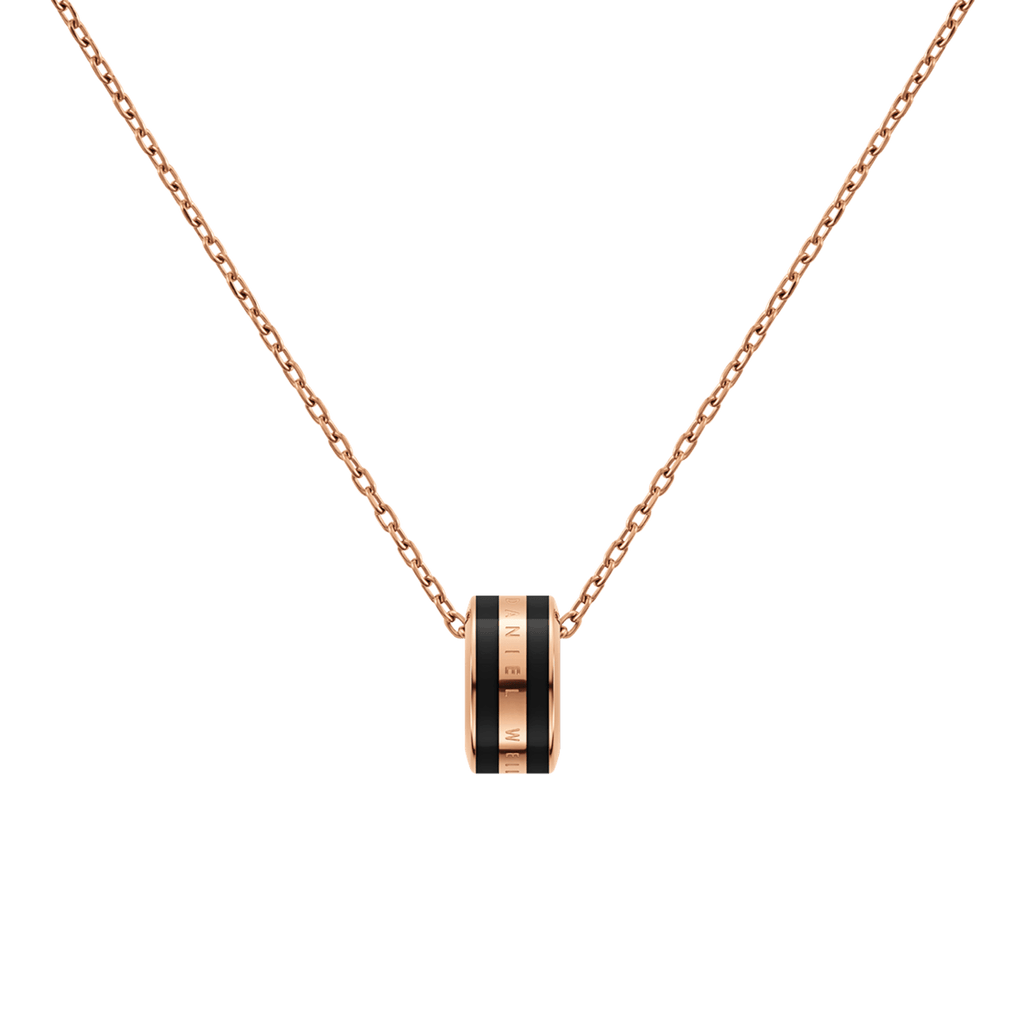 Emalie Necklace Rose Gold Black