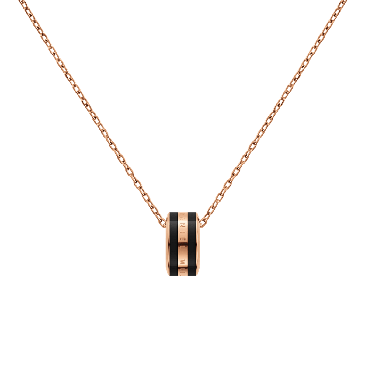 Emalie Necklace Rose Gold Black