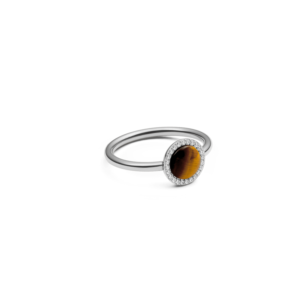 Audrey Ring Tiger Eye Silver