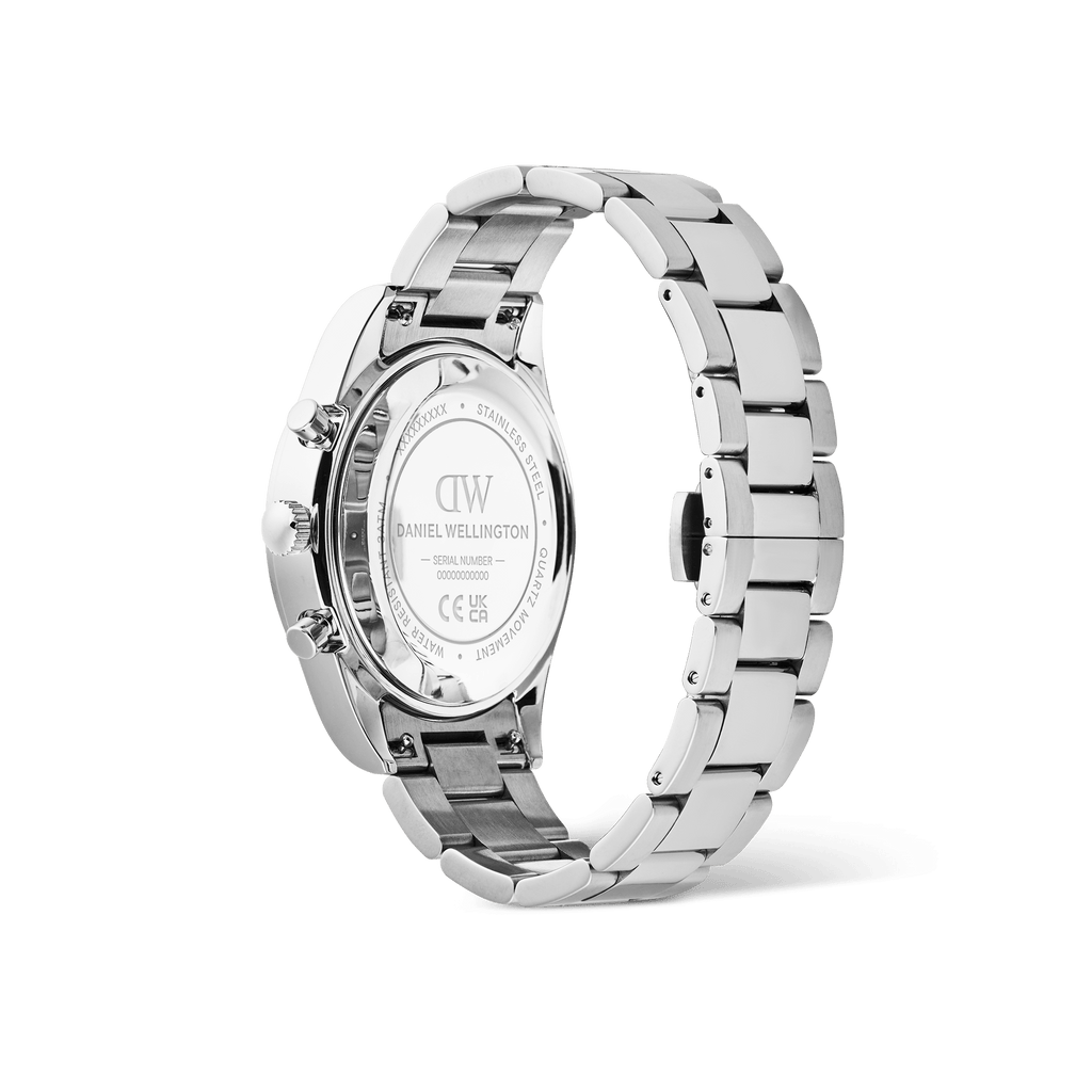 Iconic Tachymeter 3-Link Arctic Silver