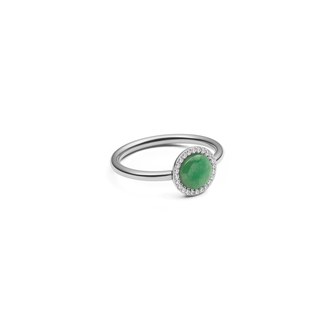 Audrey Ring Jade Silver