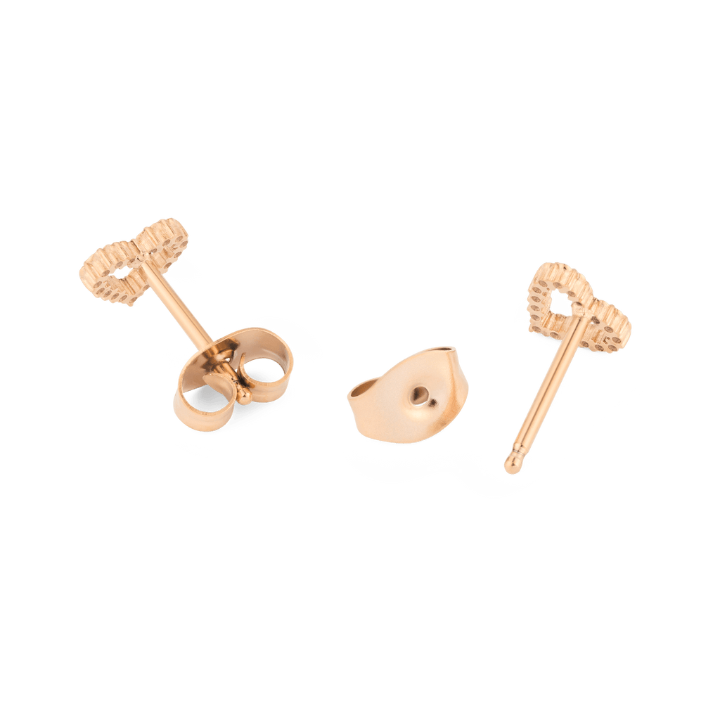 Mirelle Heart Earrings Rose Gold