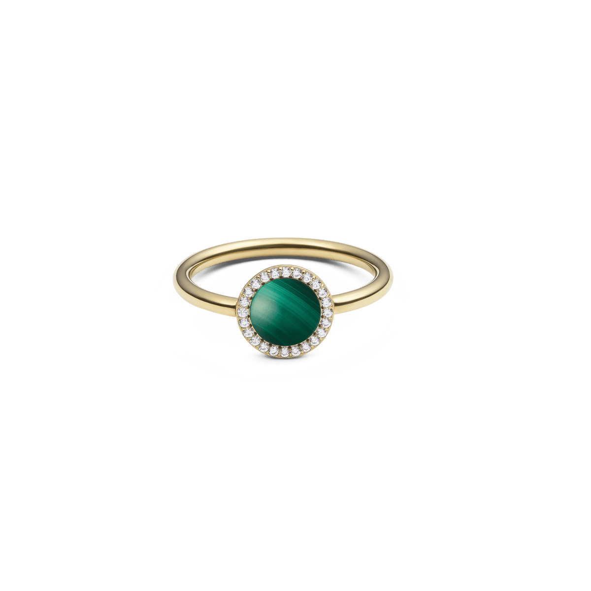 Audrey Ring Malachite Gold