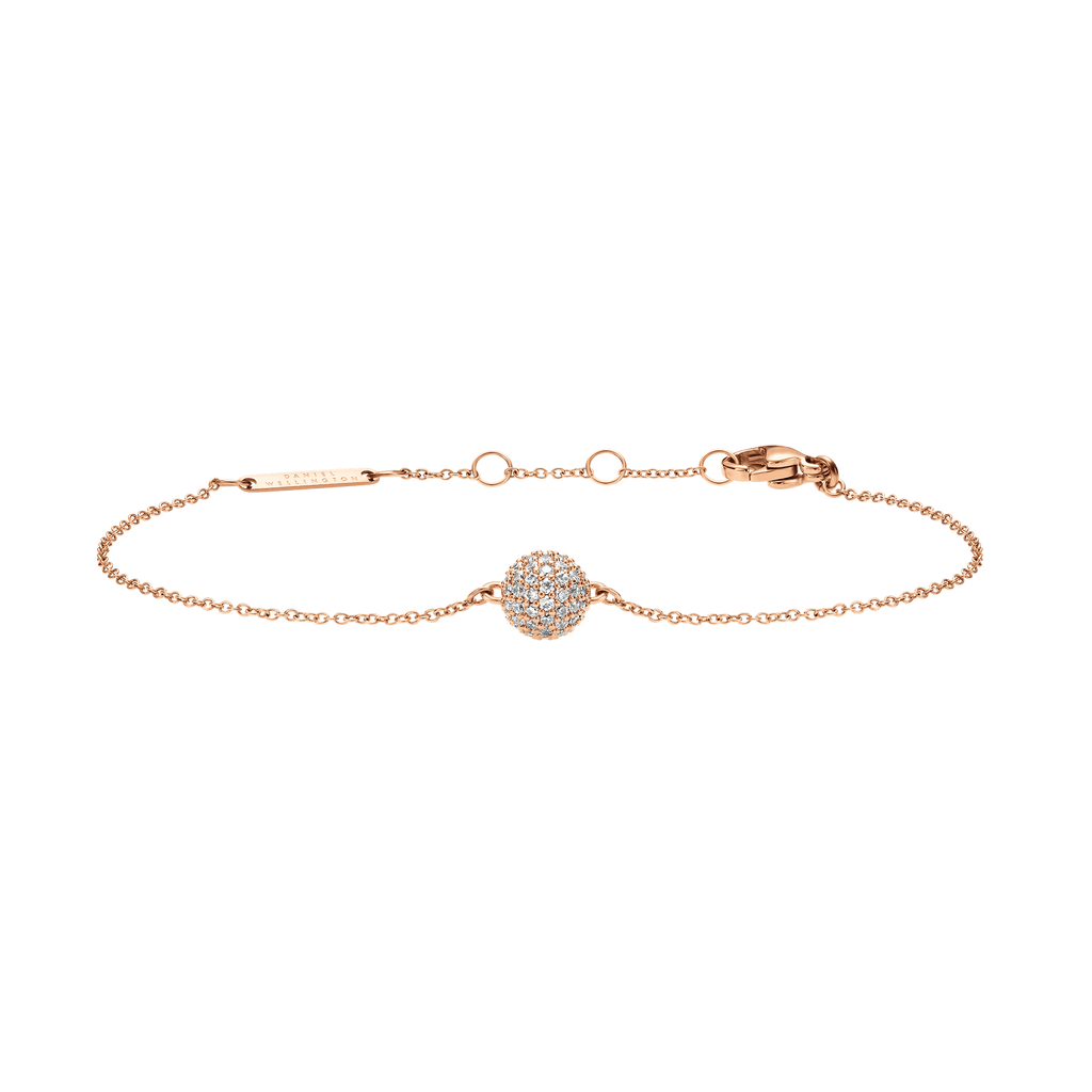 Pavé Crystal Pendant Bracelet Rose Gold