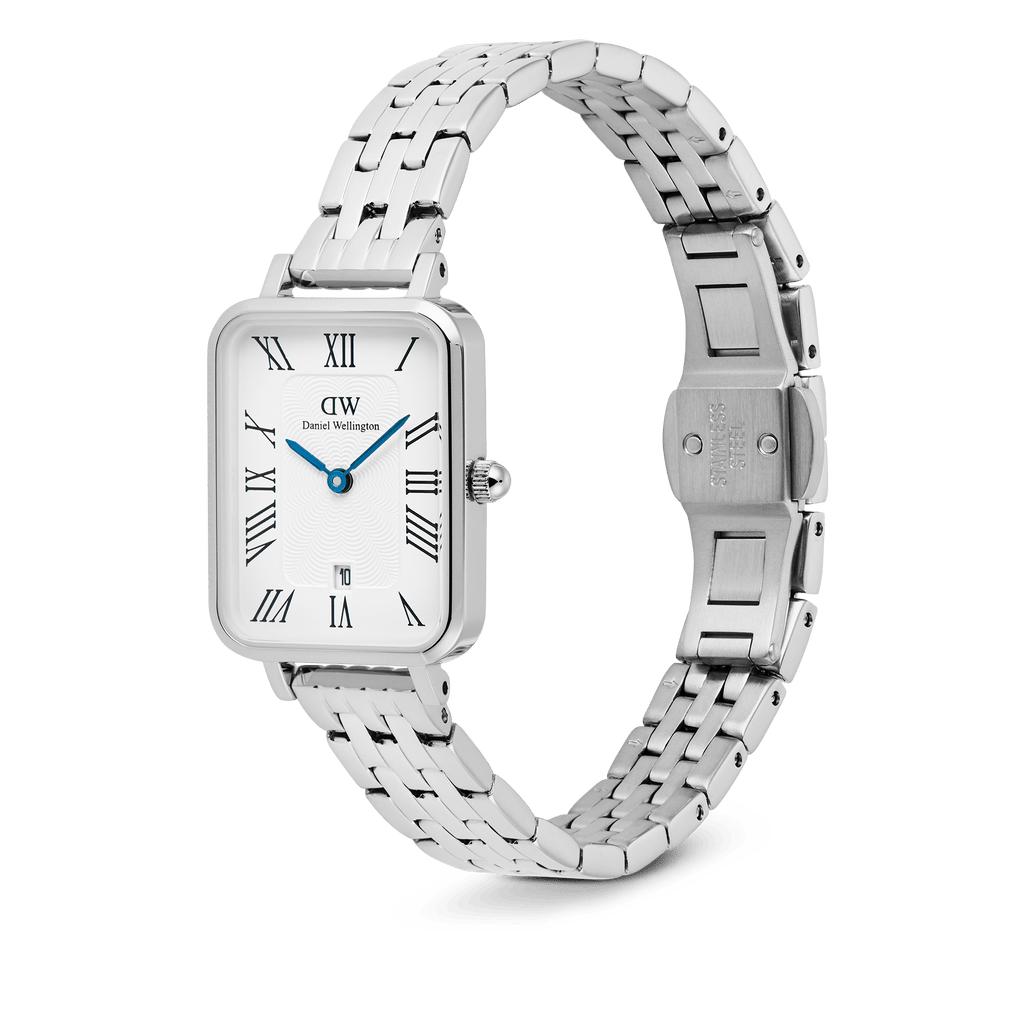 Quadro 5-Link + Pavé Ring 3mm Silver Set
