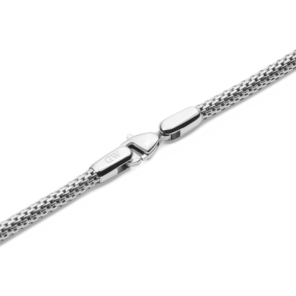 Tide Mesh Necklace Silver 2.8