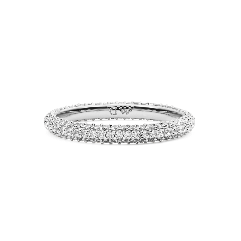 Pavé Ring Silver 3 mm