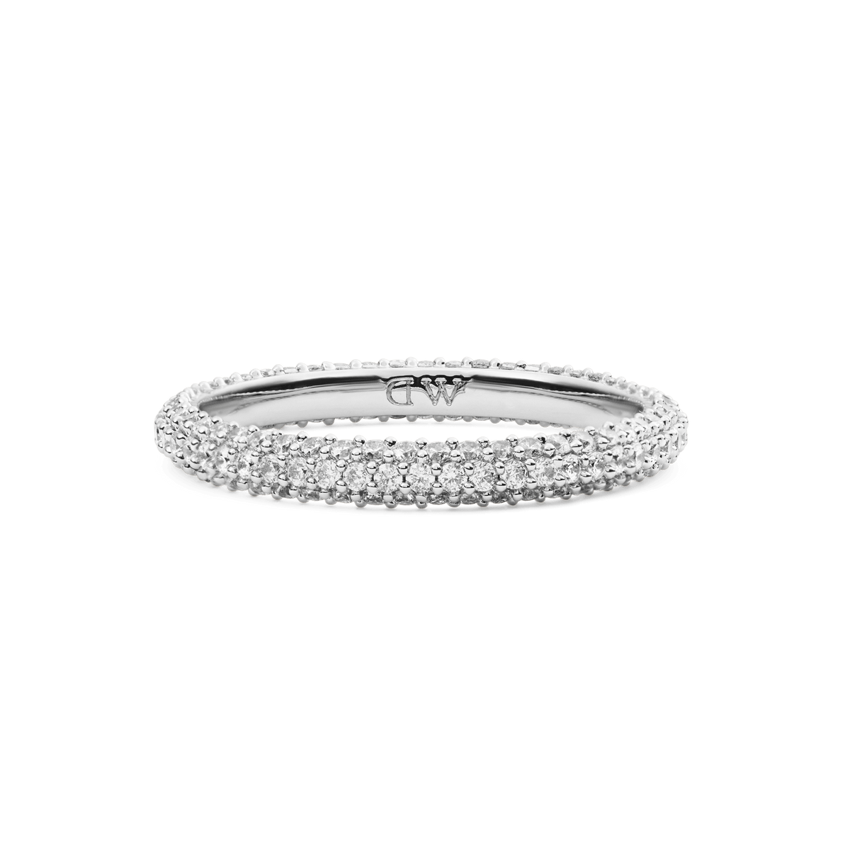 Pavé Ring Silver 3 mm