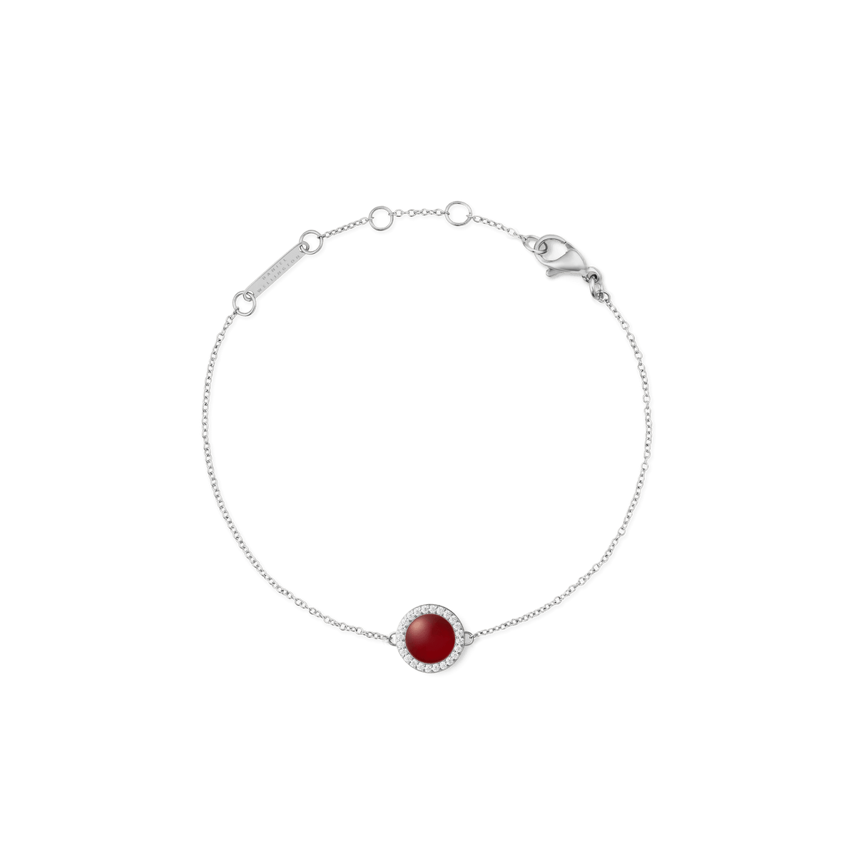 Audrey Bracelet  Red Agathe Silver