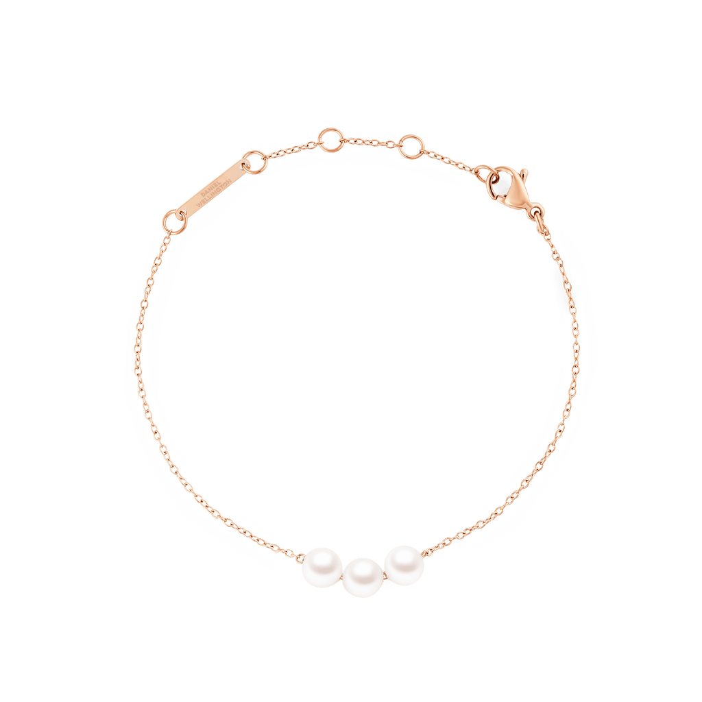 Pearl Trio Bracelet Rose Gold