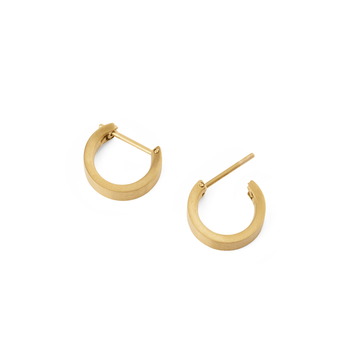 Line Earrings Brushed Gold 3.5mm