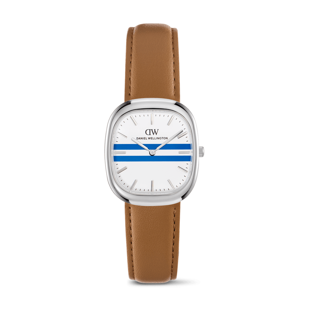 Cort Tan Brown Leather White-Blue Silver