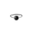Audrey Ring Black Agathe Silver