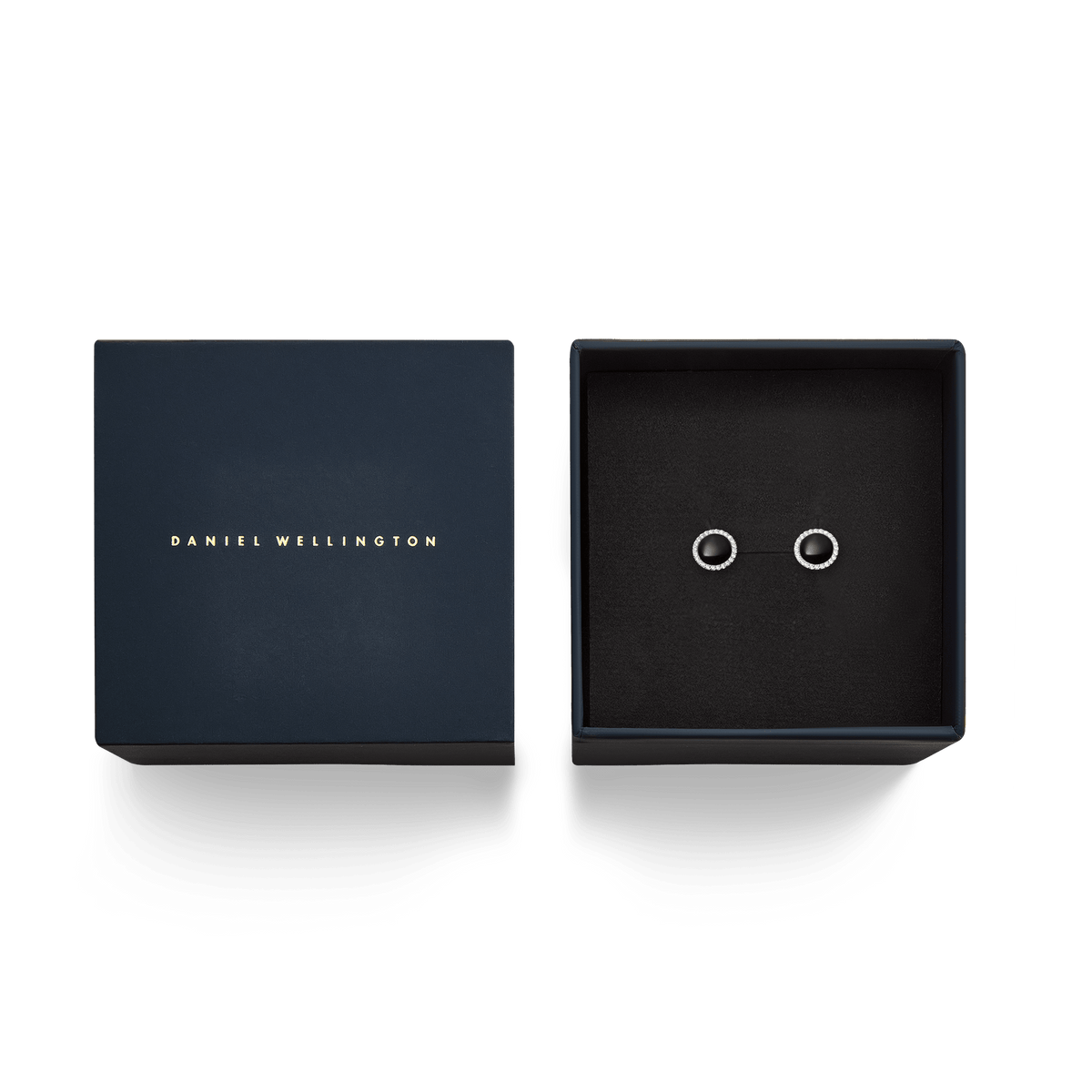 Audrey Earrings Black Agathe Silver
