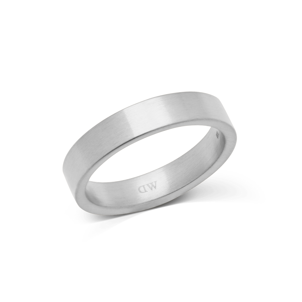 Line Ring Brushed Silver 4.5mm