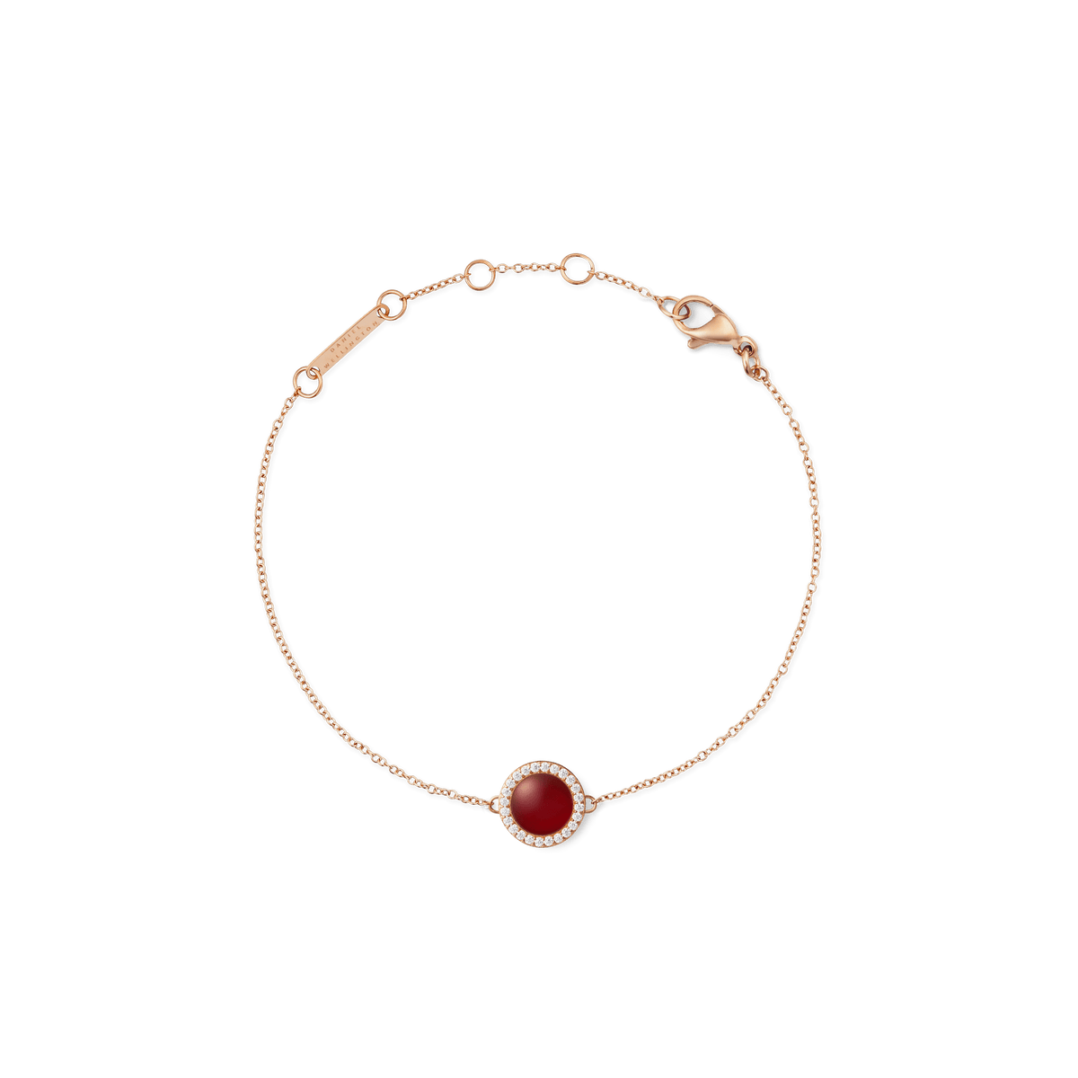 Audrey Bracelet  Red Agathe Rose Gold