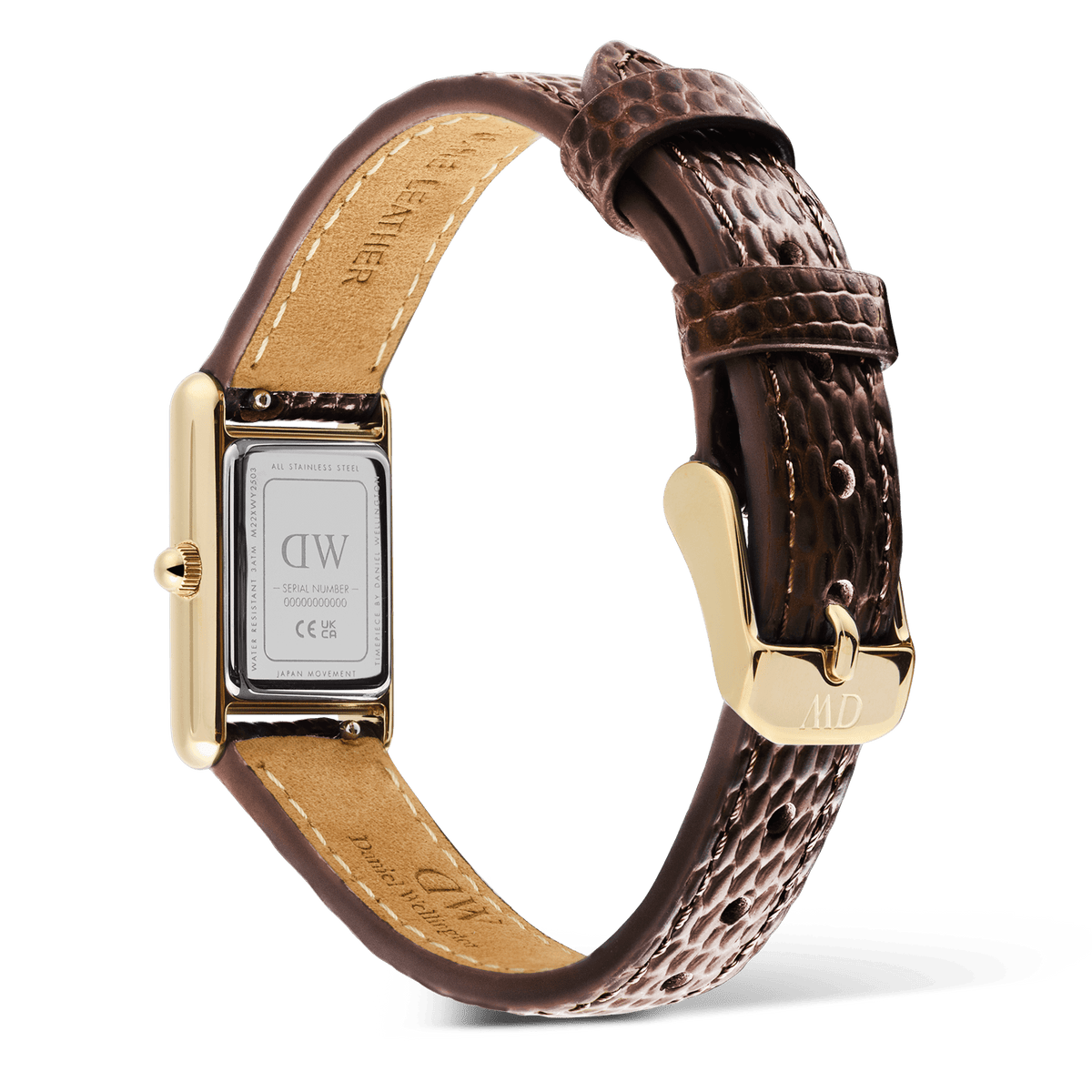 Bound Mini Dark Brown Lizard Gold