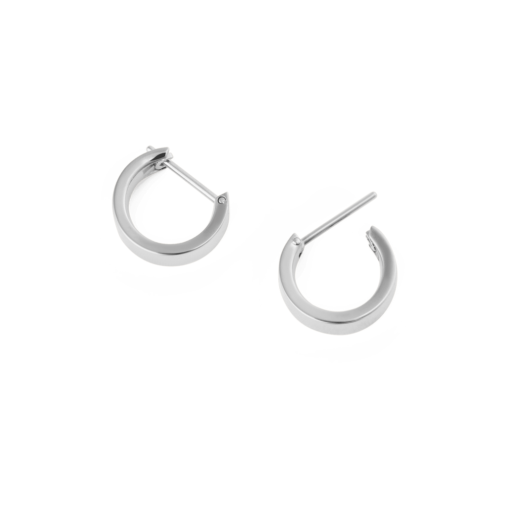 Line Earrings Polished Silver 3.5mm