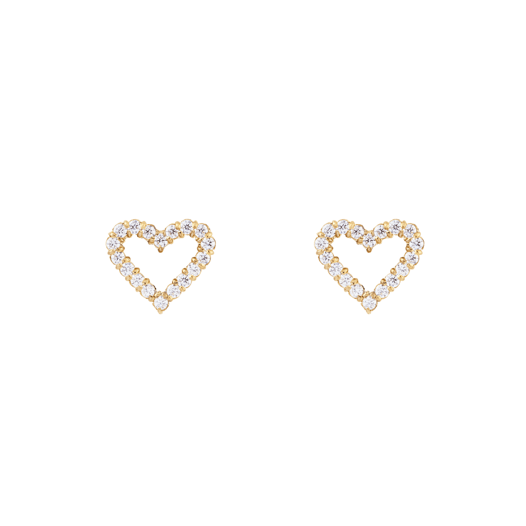 Mirelle Heart Earrings Gold