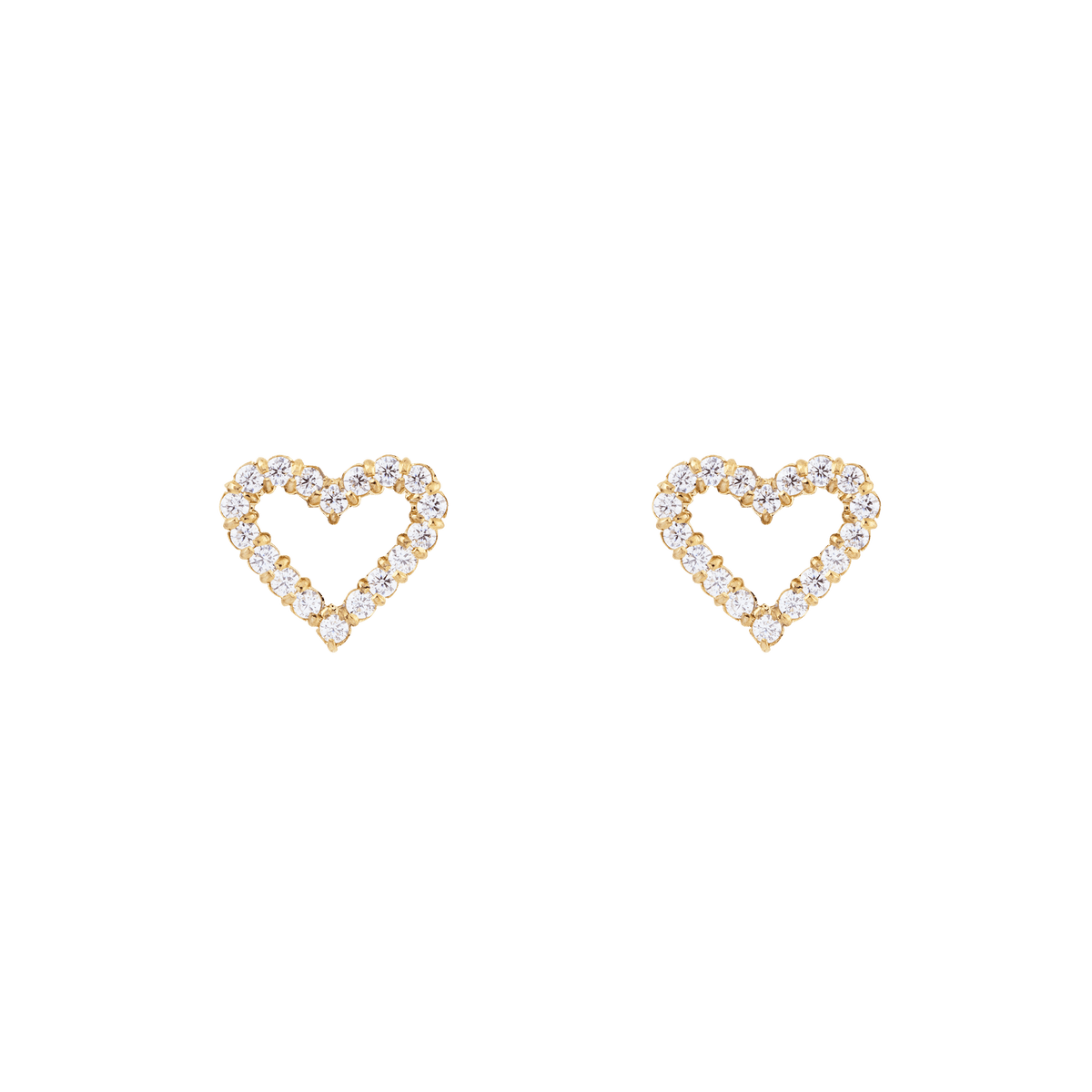 Mirelle Heart Earrings Gold