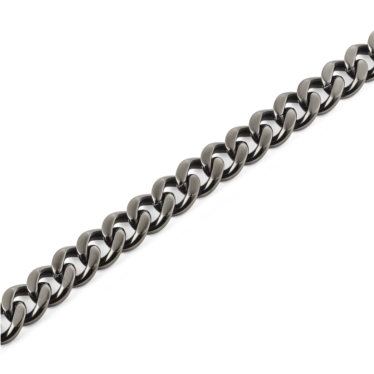 Ellipse Cuban Chain Necklace Graphite