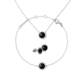 Audrey Black Agathe Silver Set