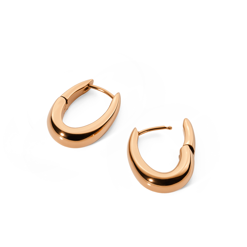 Flow Earring 20mm Rose Gold