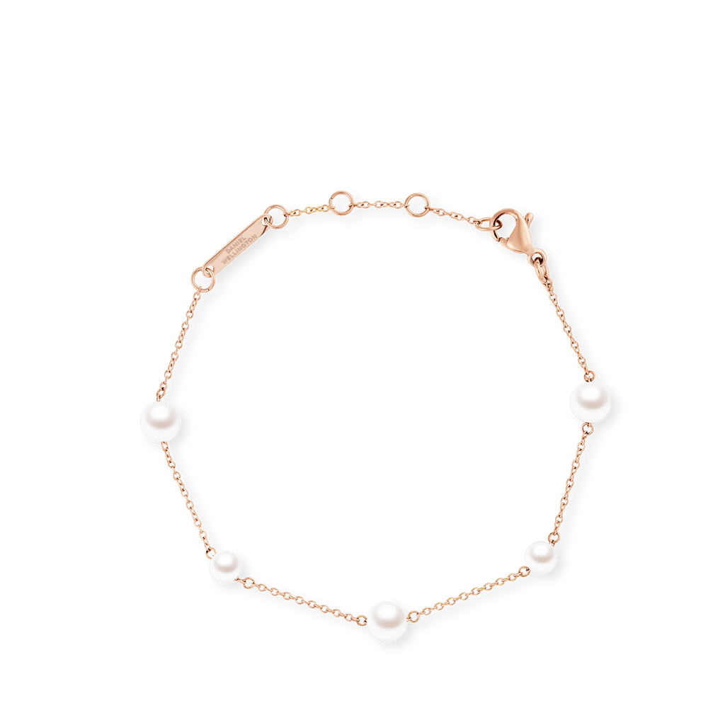 Pearl Step Bracelet Rose Gold