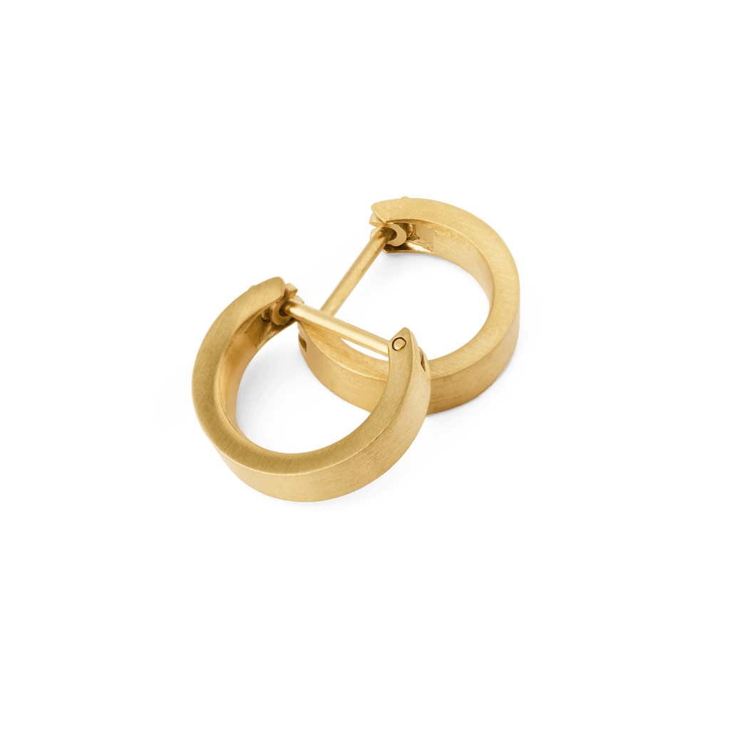 Line Earrings Brushed Gold 3.5mm
