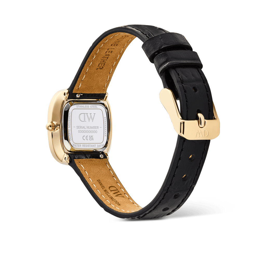 Margot Black Croc Gold