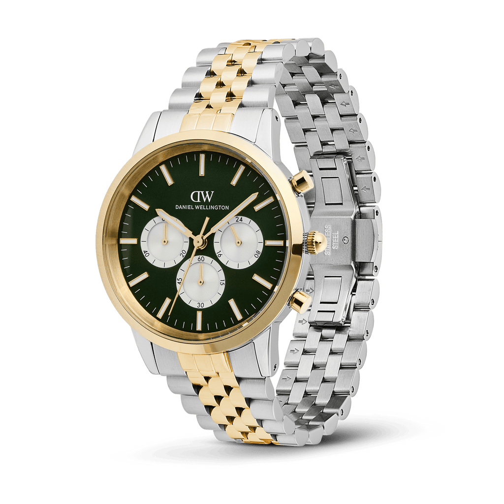 Iconic Chronograph Arch 5-Link Emerald Panda Two Tone