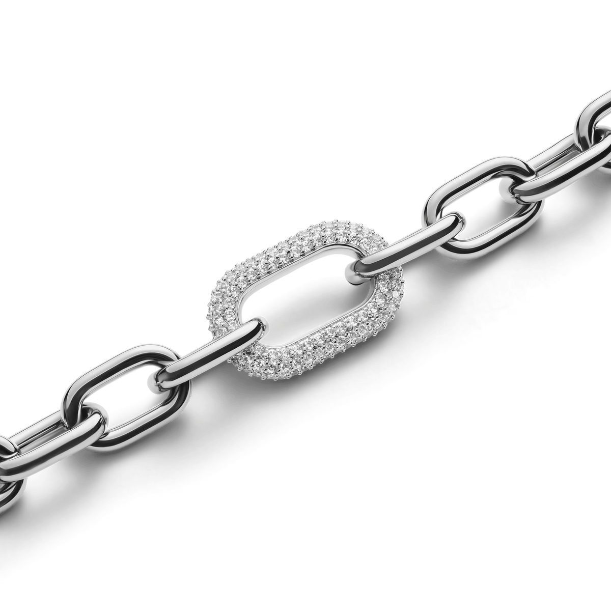 Crystal Link Bracelet Silver