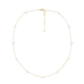 Pearl Step Necklace Gold