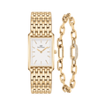 Bound 9 Link & Crystal Link Bracelet Gold