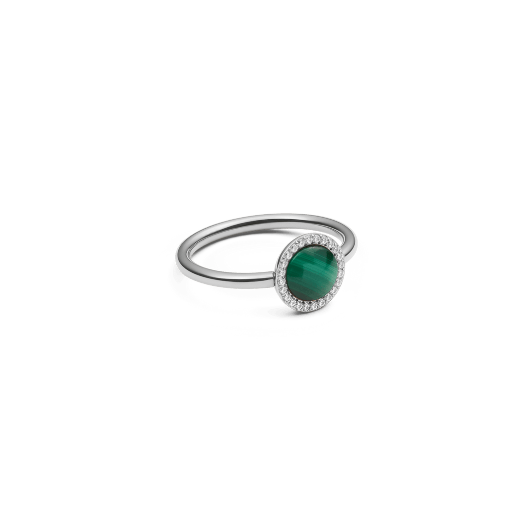 Audrey Ring Malachite Silver