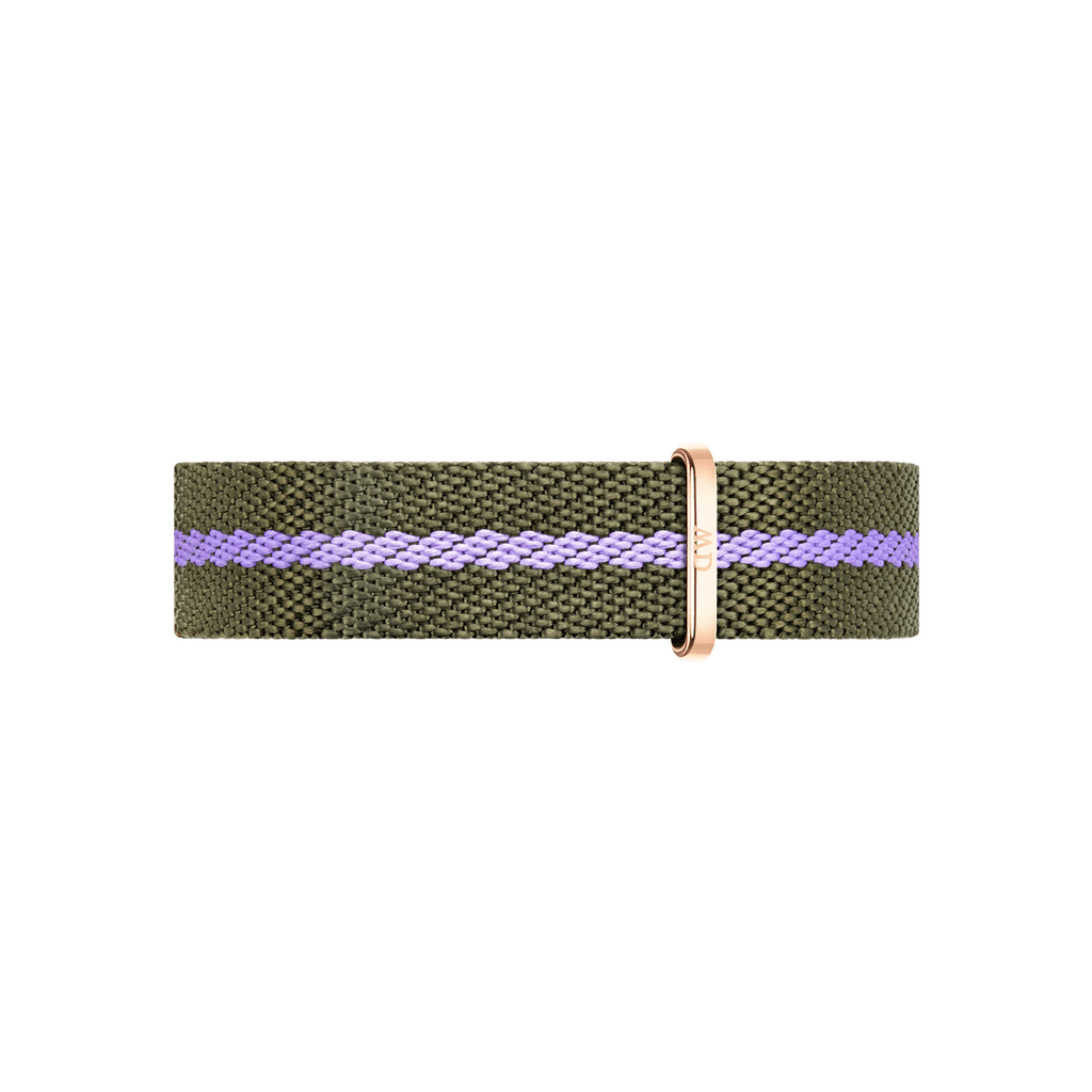 Iconic NATO Green/Purple Rose Gold