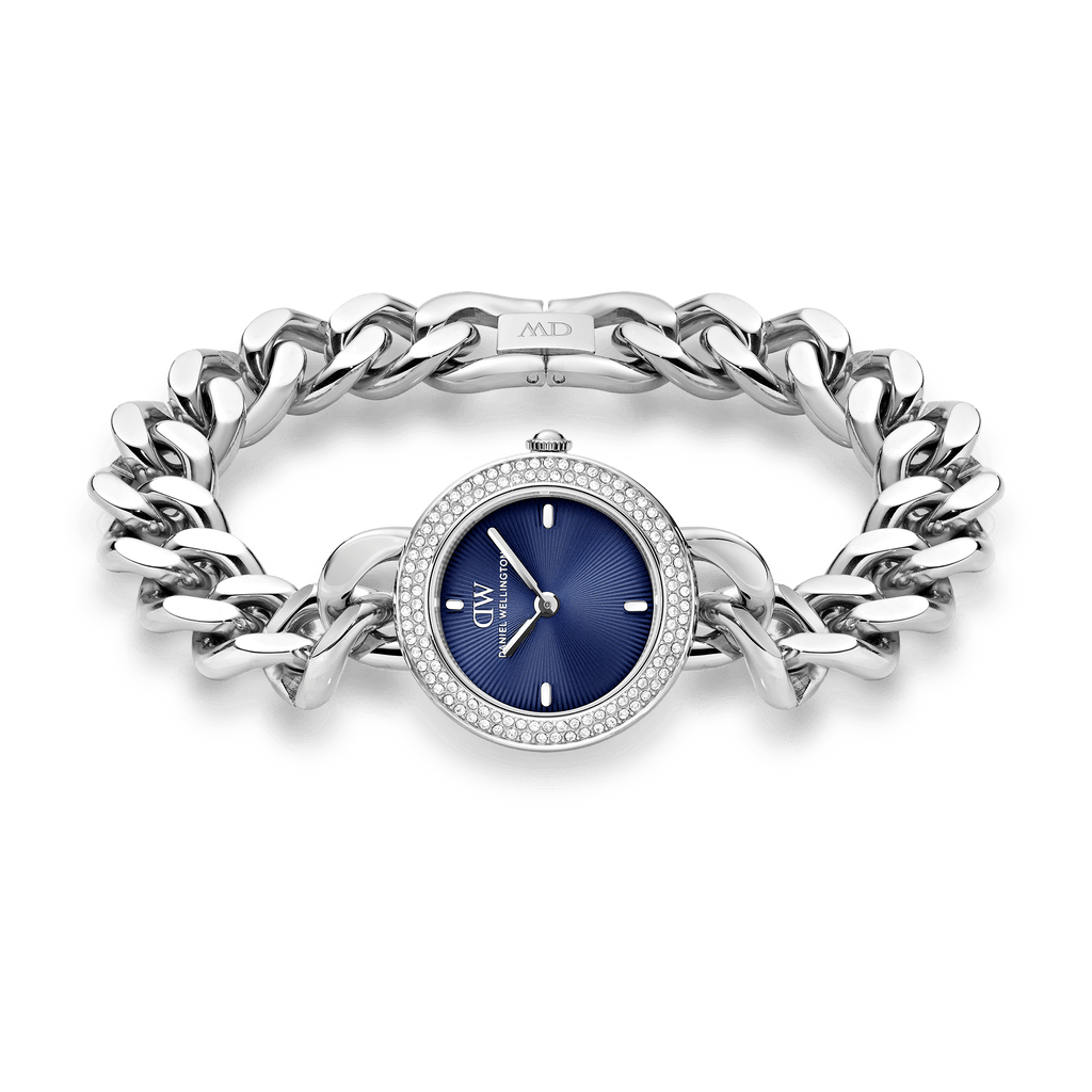 Ellips Watch Blue Crystal Silver