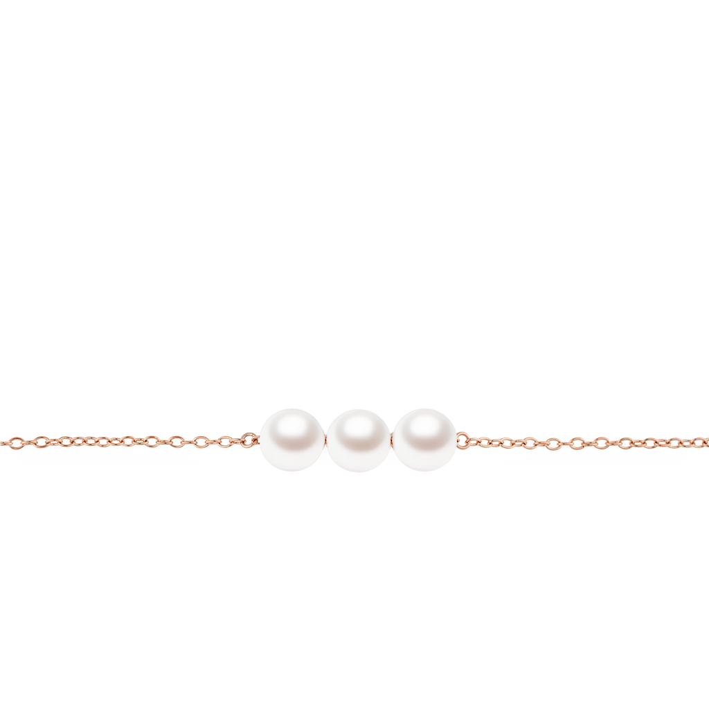 Pearl Trio Bracelet Rose Gold