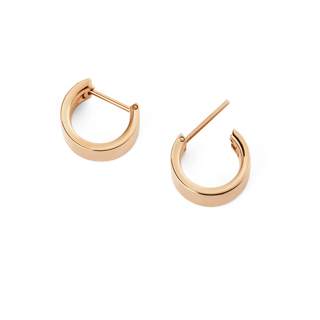 Line Earrings Polished Rose Gold 5.5mm