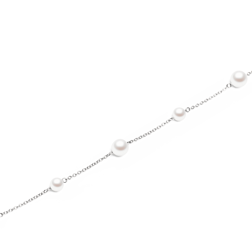 Pearl Step Bracelet Silver
