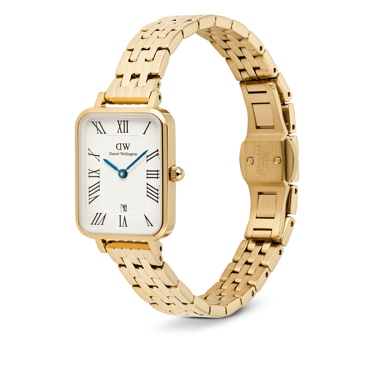Quadro Roman Numerals Date + Classic Lumine Bracelet Gold Set