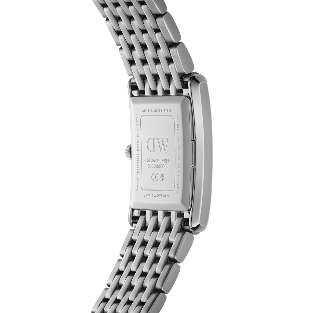 Quadro Roman Numerals 5-Link Silver